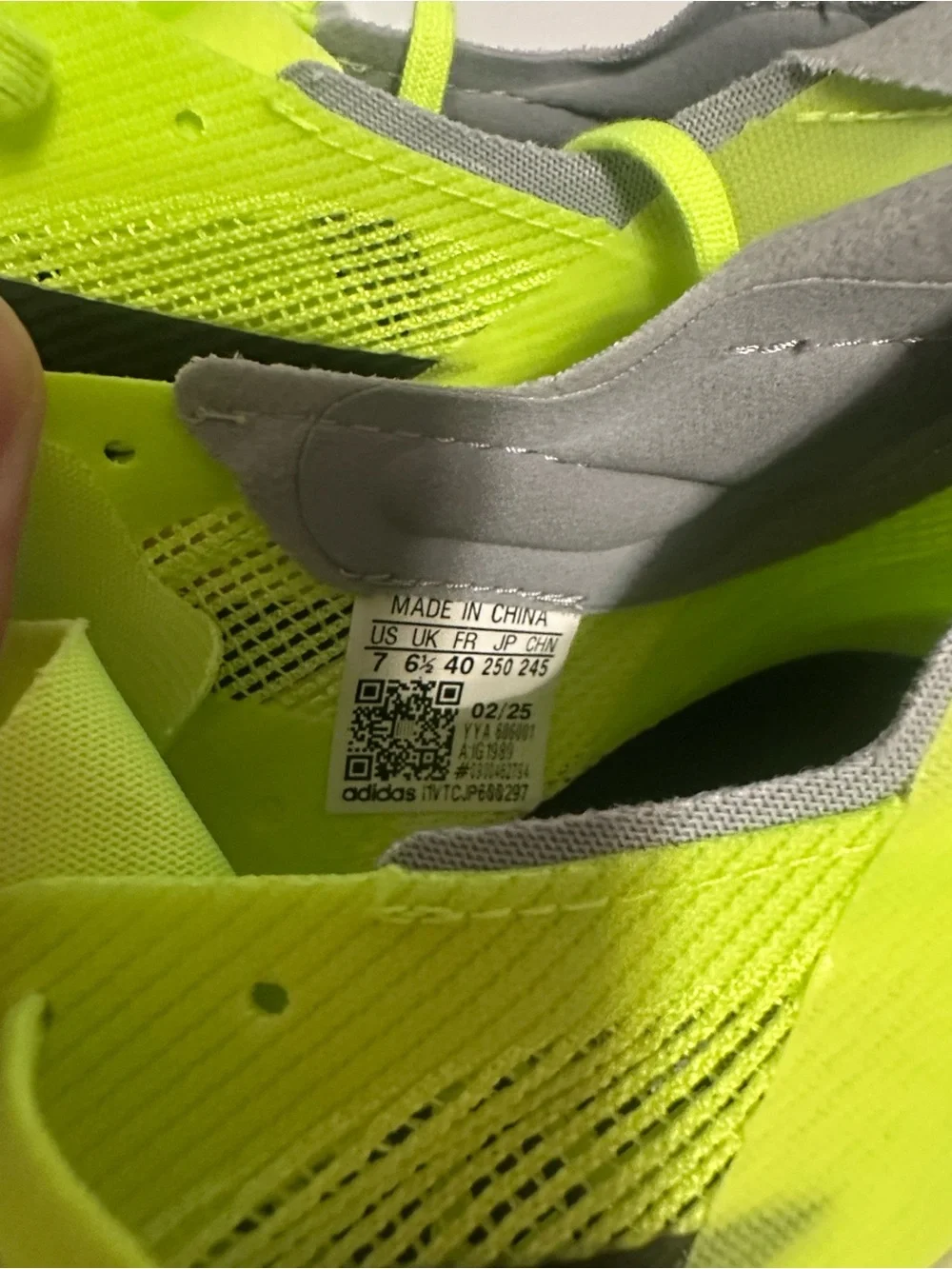 adidas Adizero Pro Spikes Neon Yellow and Black - size 7